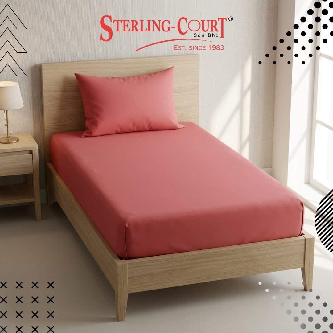 STERLING COURT Premium Waterproof Cotton Fitted Sheet Set