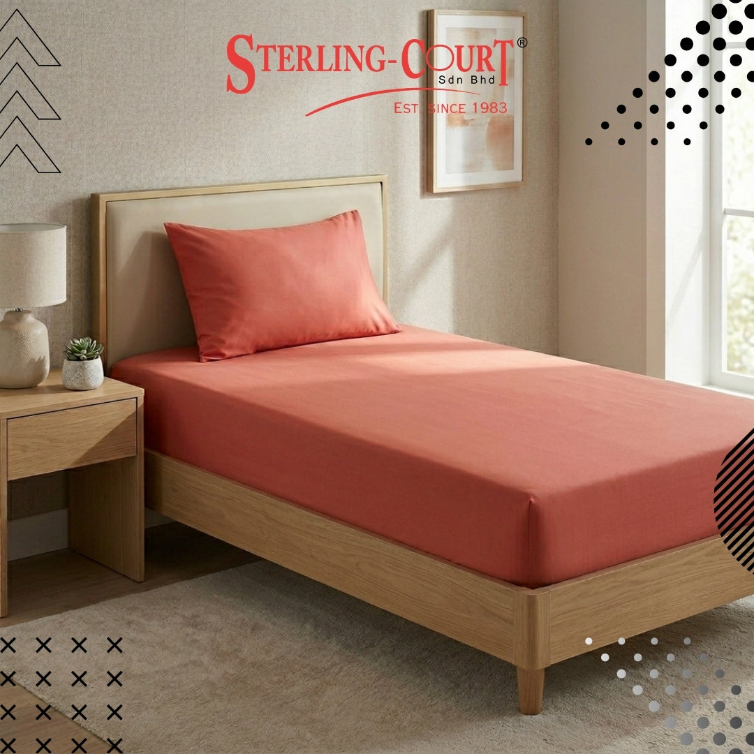 STERLING COURT Premium Waterproof Cotton Fitted Sheet Set