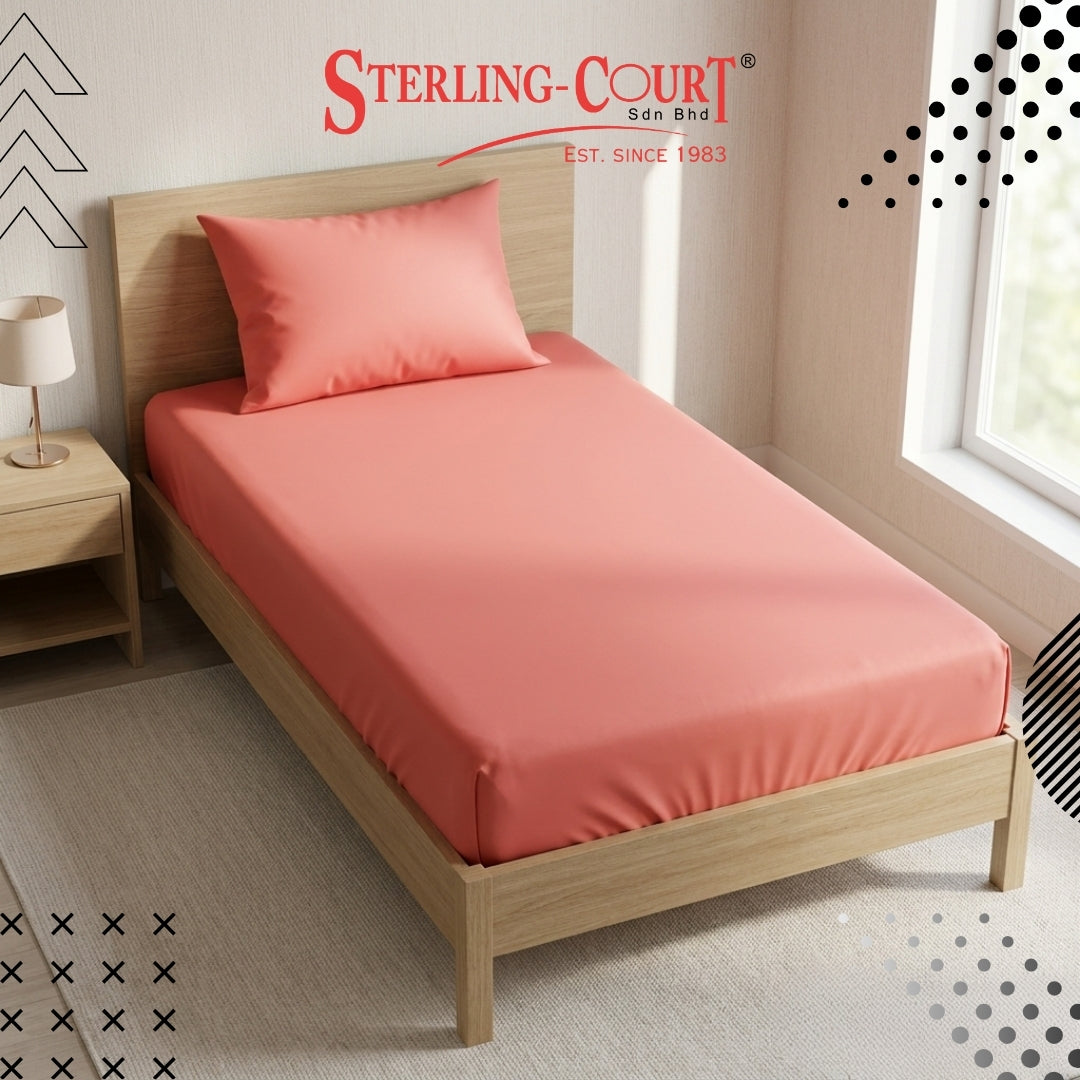 STERLING COURT Premium Waterproof Cotton Fitted Sheet Set