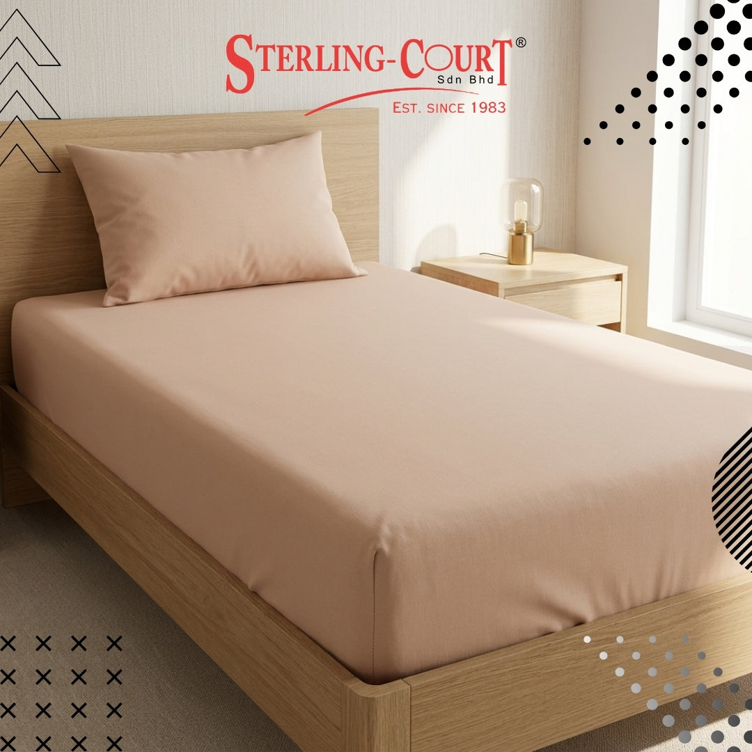 STERLING COURT Premium Waterproof Cotton Fitted Sheet Set