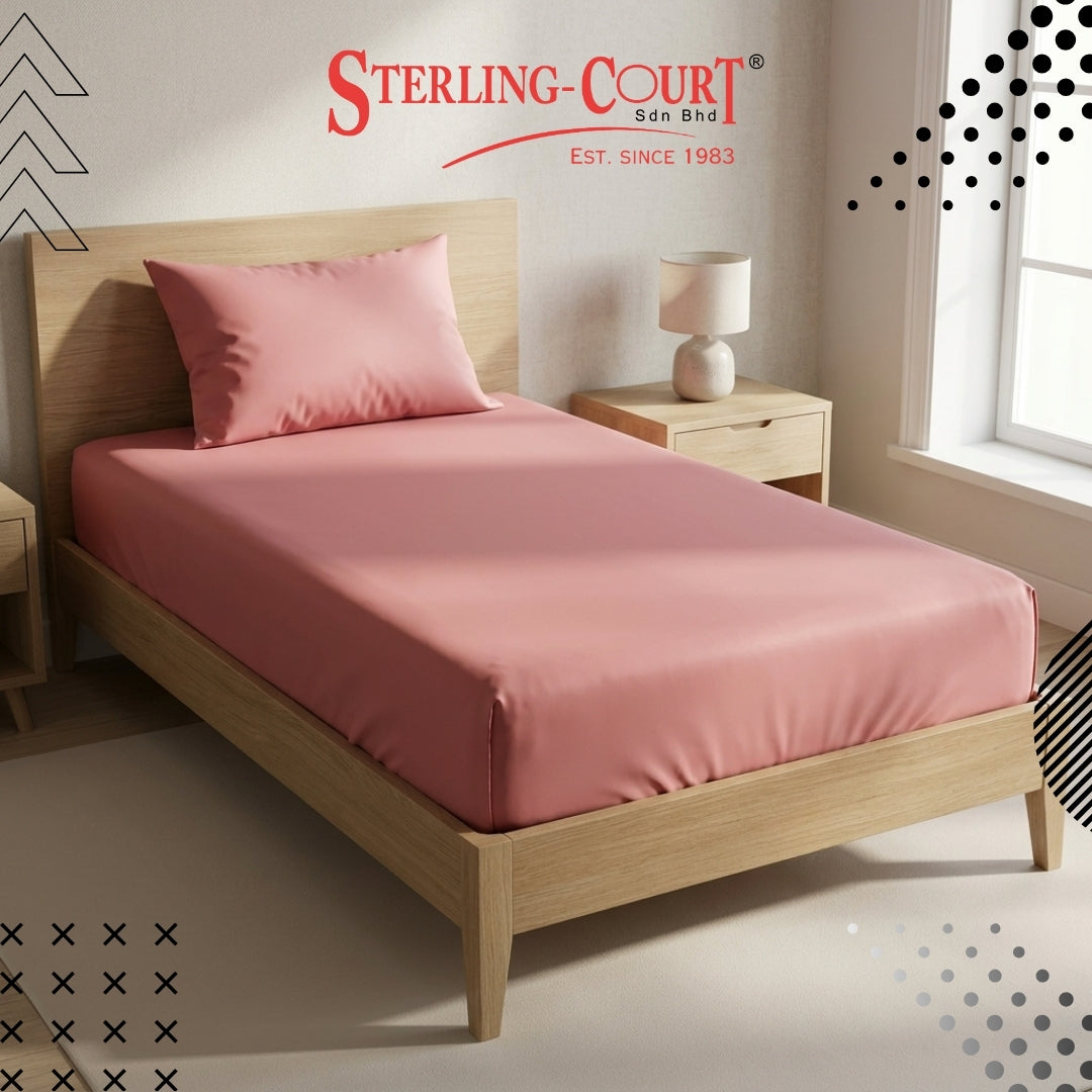 STERLING COURT Premium Waterproof Cotton Fitted Sheet Set