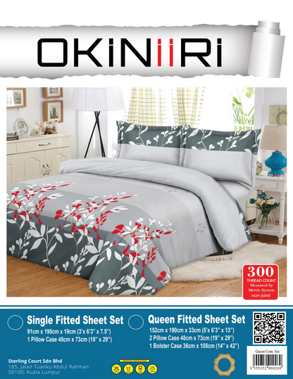 Okiniiri Bed Linen Cotton Leaf [FREE Comforter]