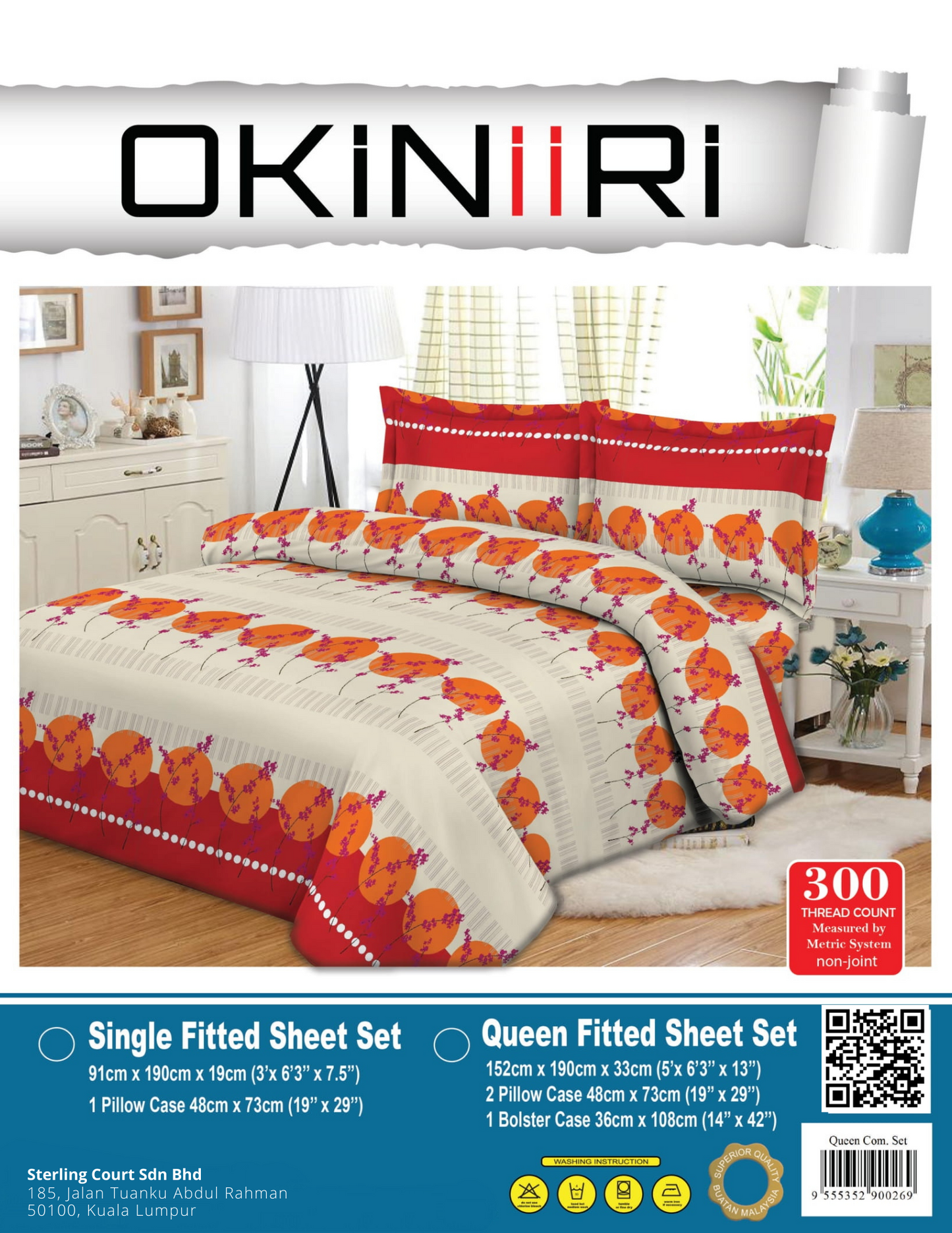 Okiniiri Bed Linen Cotton Circle [FREE Comforter]