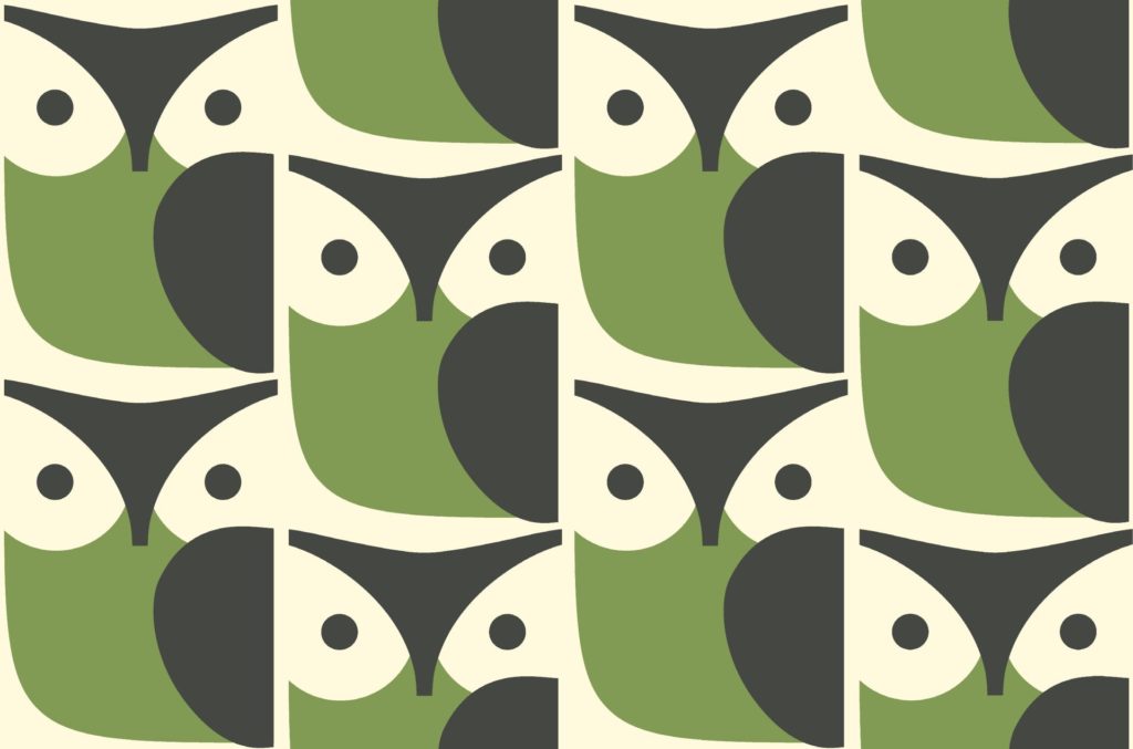 Orla Kiely Collection | Owl Chalky Fabric