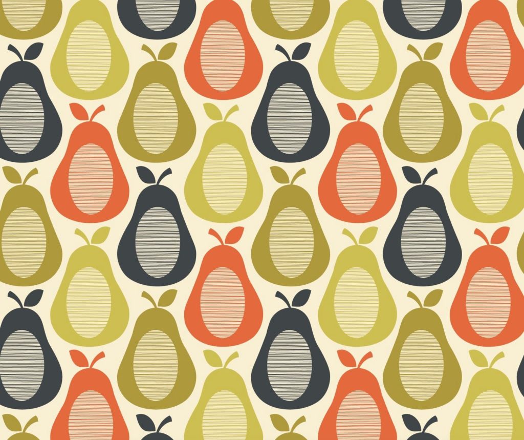 Orla Kiely Collection | Scribble Pear Fabric