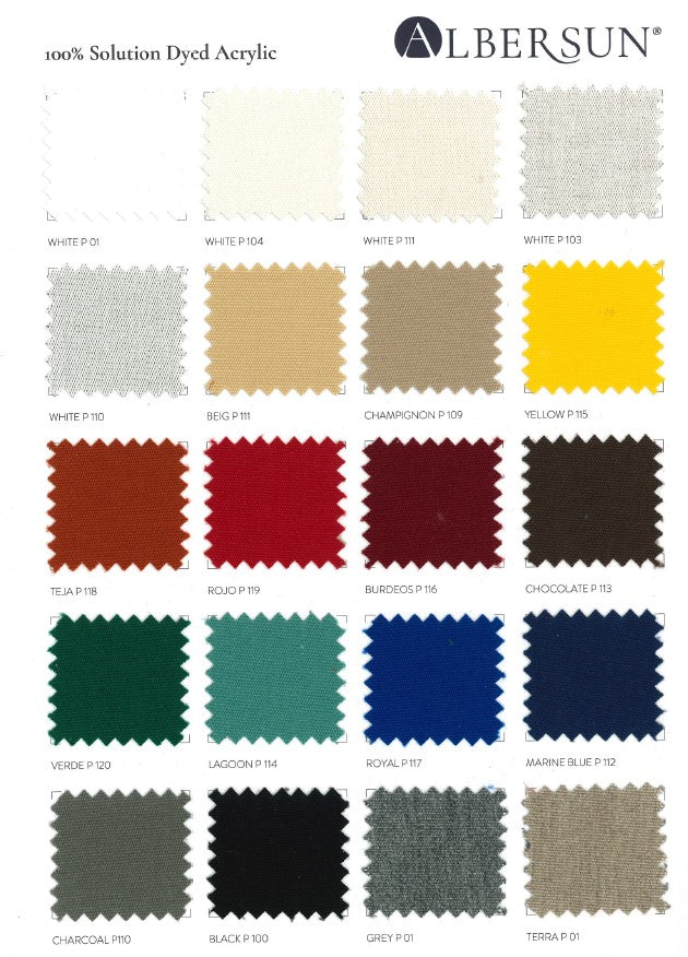 Albersun Outdoor Fabrics Plain/Bicolor White