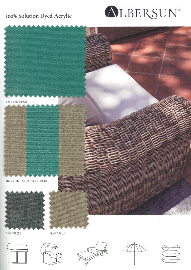 Albersun Outdoor Fabrics Plain/Bicolor Grey/Bicolor Terra 1