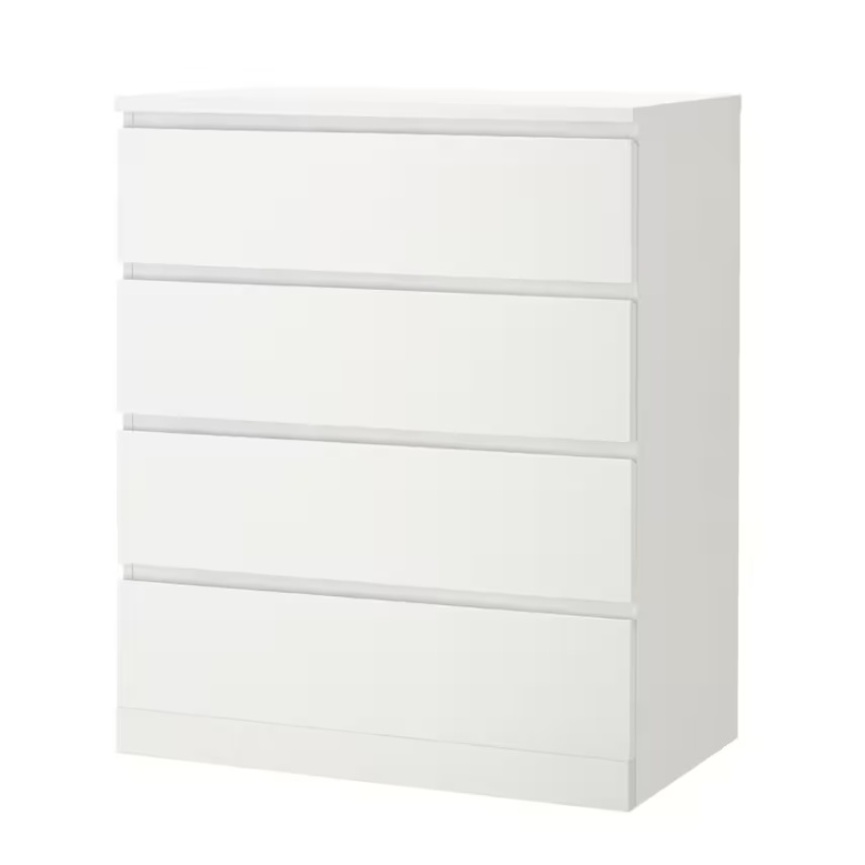 MALM Chest of 4 drawers, white80x100 cm