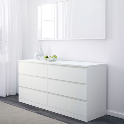 MALM Chest of 6 drawers, white160x78 cm – Sterling-Court MALM Chest of 6 drawers, white160x78 cm – Sterling-Court