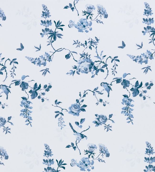 Birds And Roses Fabric