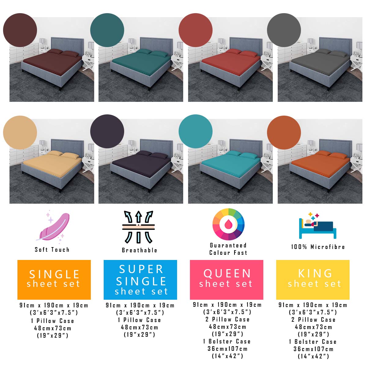 SUKAME VIAXOS Edition Bedsheet Plain Color