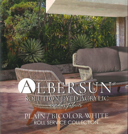 Albersun Outdoor Fabrics Plain/Bicolor White