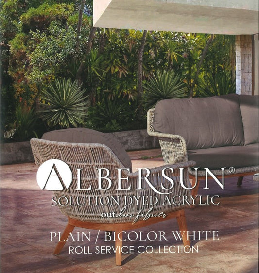 Albersun Outdoor Fabrics Plain/Bicolor White 1