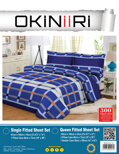 Okiniiri Bed Linen Cotton Square [FREE Comforter]